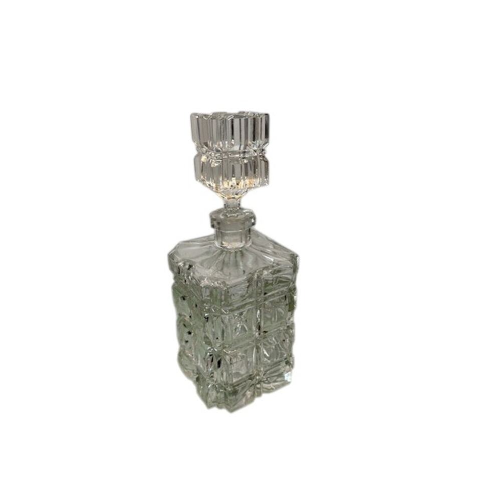 VTG Whiskey Bourbon Crystal Cut Glass Decanter With Stopper